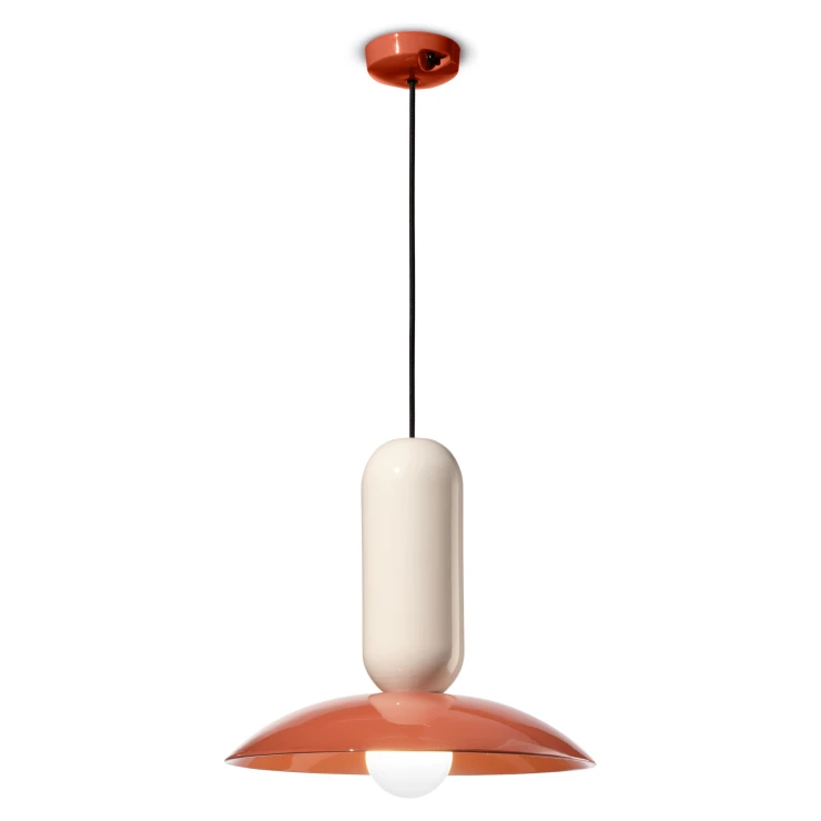 Ferroluce Hængelampe Pau Orange, Creme-0