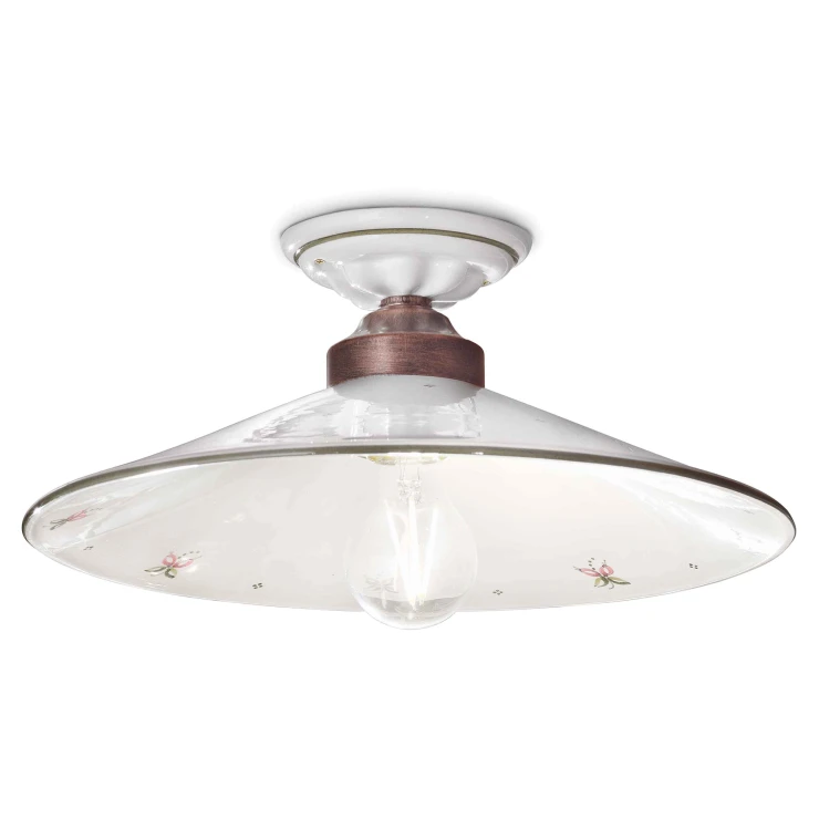 Ferroluce Loftlampe Asti Hvid, Bronze ∅ 20 cm-0