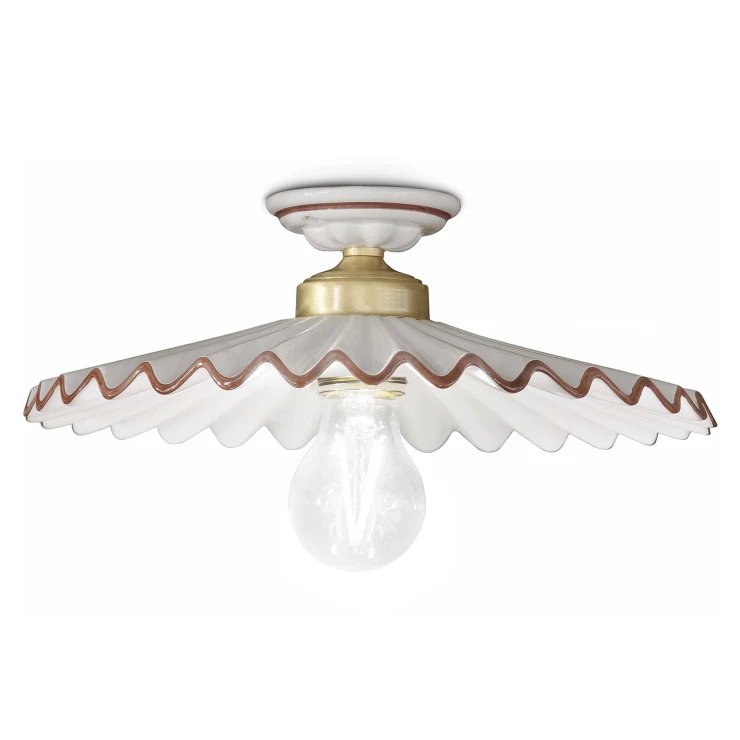 Ferroluce Loftlampe L’aquila Hvid, Brun-1