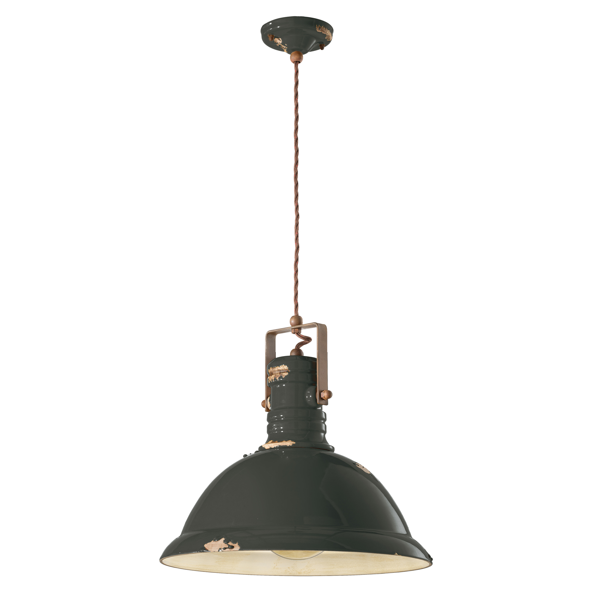Ferroluce Hængelampe Gamma Industrial Vintage Sort ∅ 40 cm