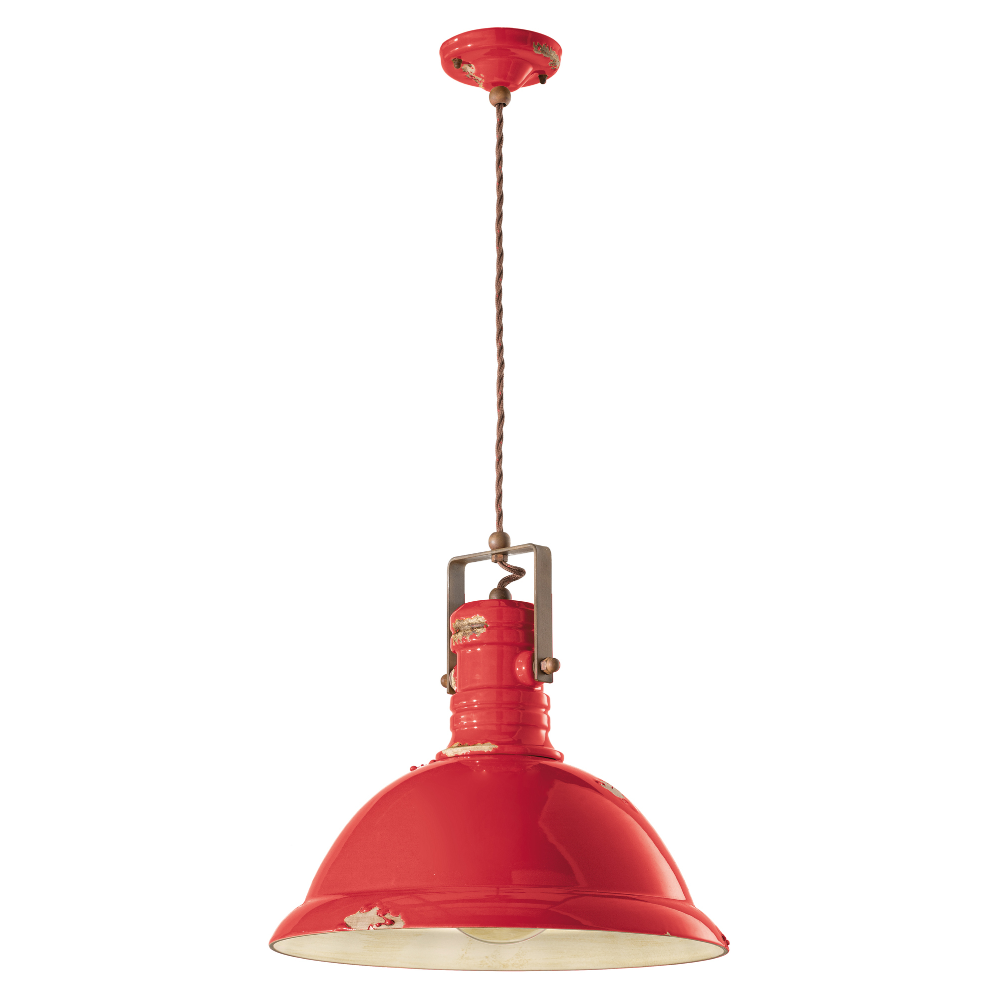 Ferroluce Hængelampe Gamma Industrial Vintage Rosa ∅ 40 cm