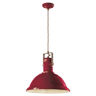 Ferroluce Hængelampe <strong>Gamma Industrial</strong>  Vintage Bordeaux ∅ 40 cm