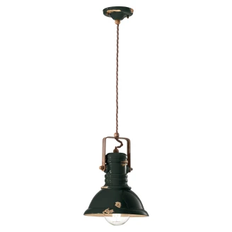 Ferroluce Hængelampe <strong>Gamma Industrial</strong>  Vintage Sort ∅ 23 cm