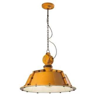 Ferroluce Hængelampe <strong>Gamma Industrial</strong>  Vintage Gul ∅ 52 cm