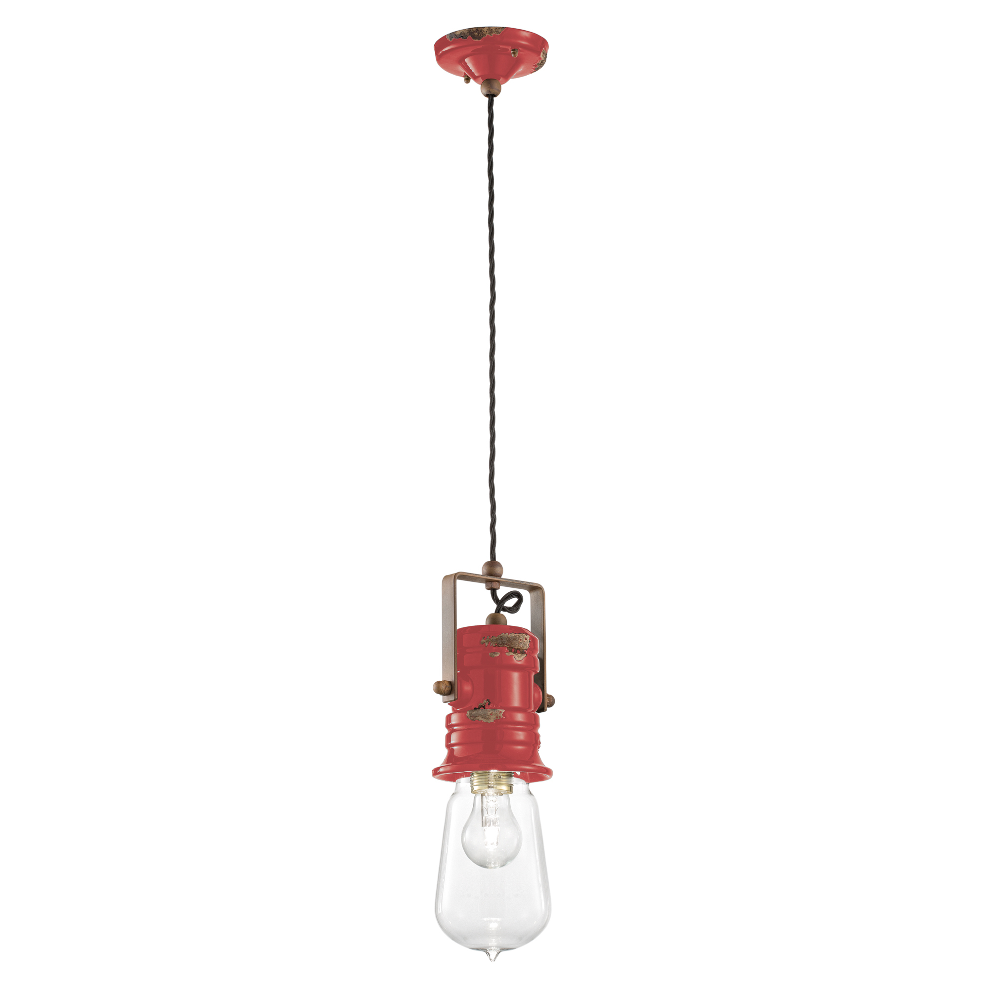 Ferroluce Hængelampe Urban Ny Vintage Rosa ∅ 10,5 cm