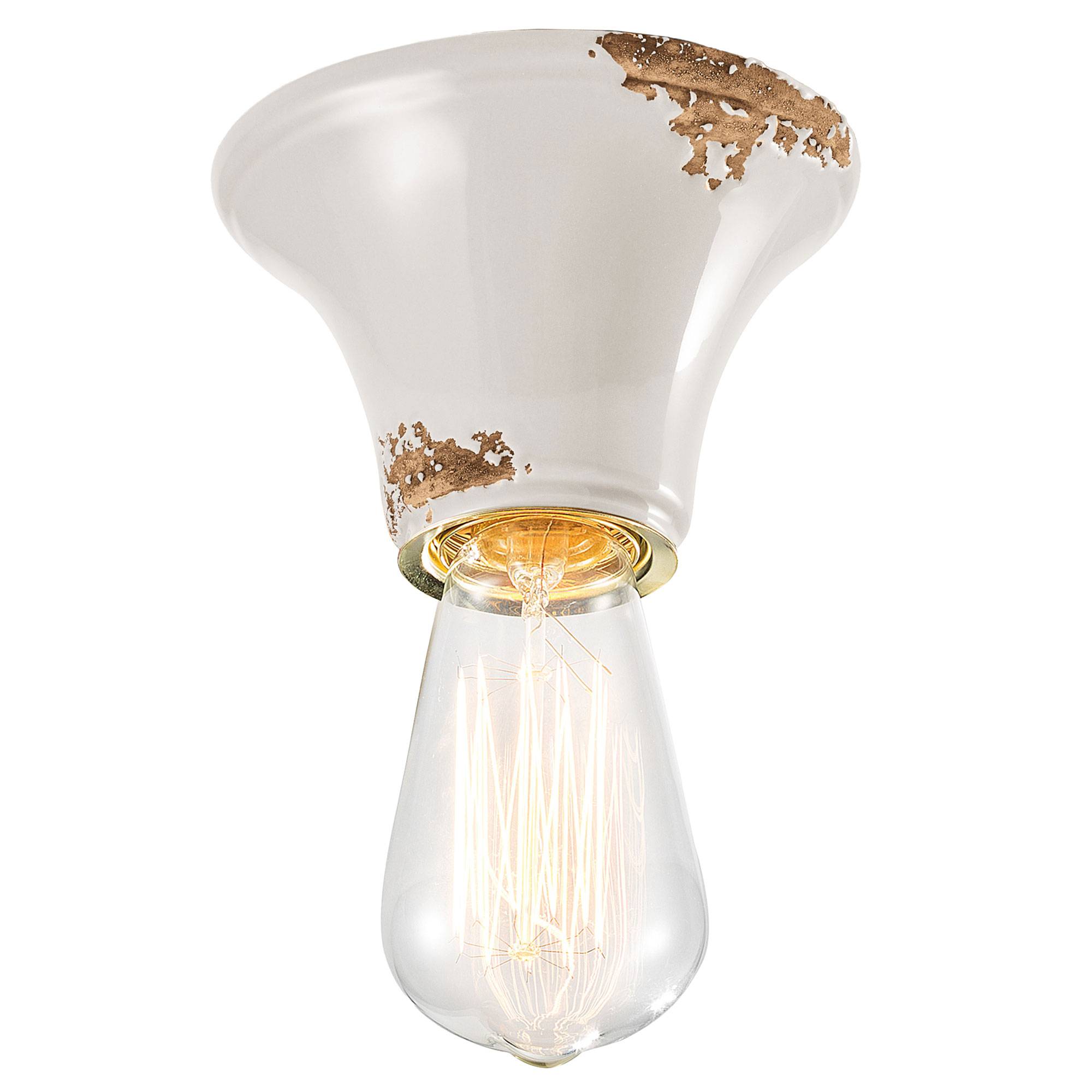 Ferroluce Loftlampe Alpha Vintage Hvid