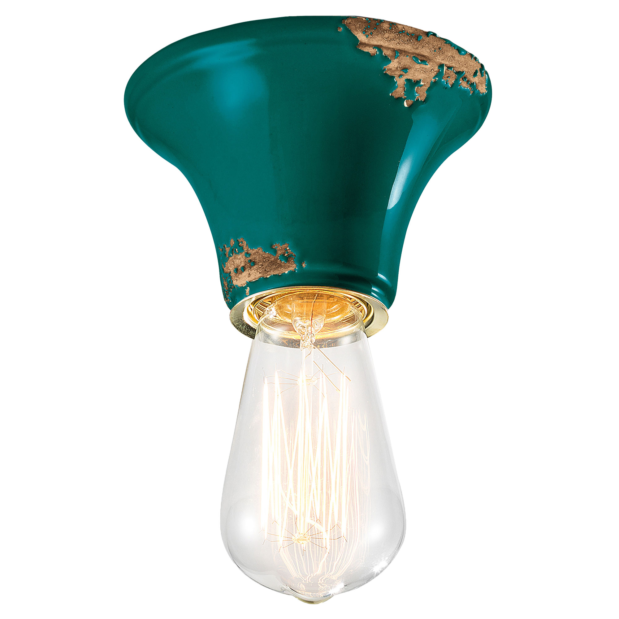 Ferroluce Loftlampe Alpha Vintage Grøn