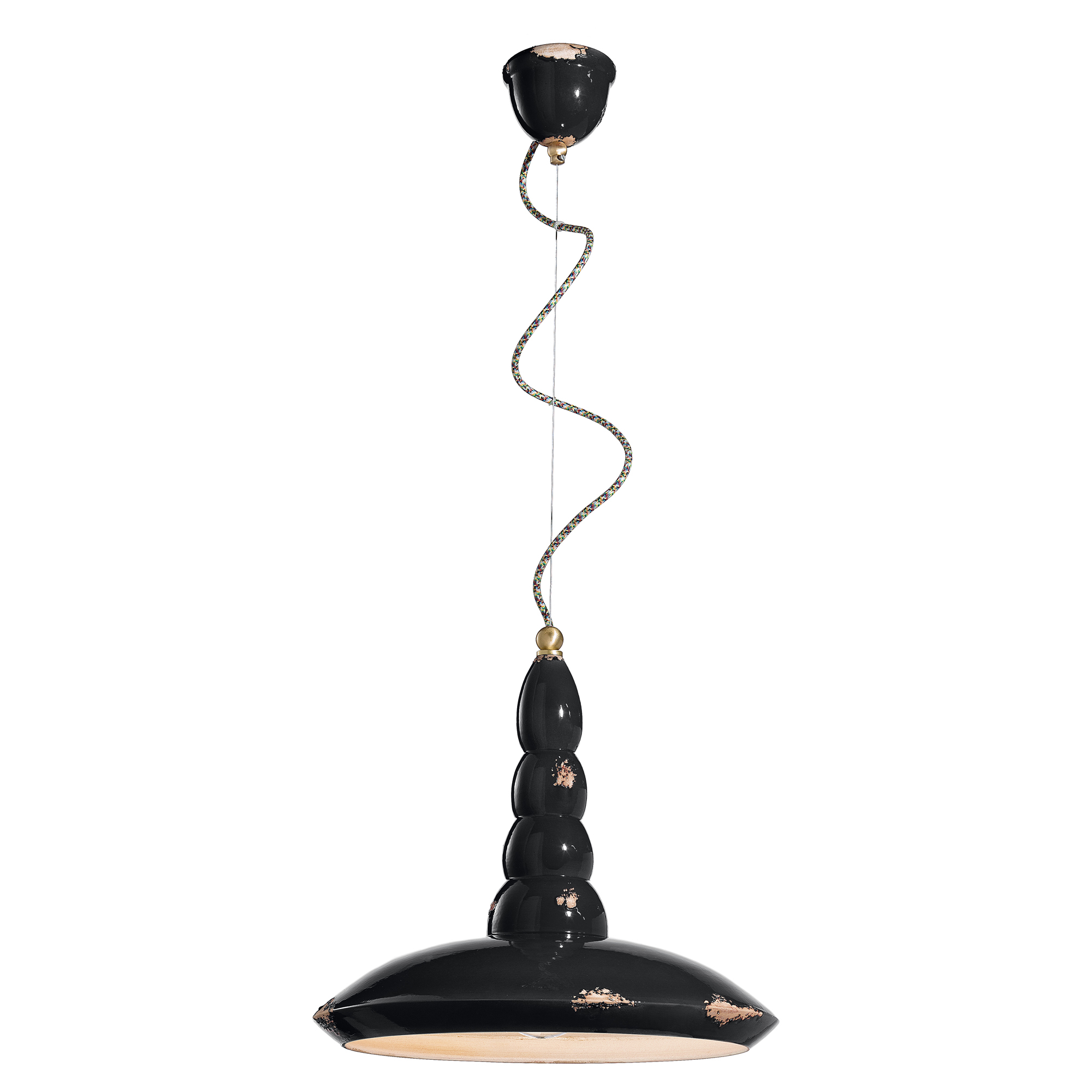Ferroluce Hængelampe Alpha Vintage Sort ∅ 40 cm