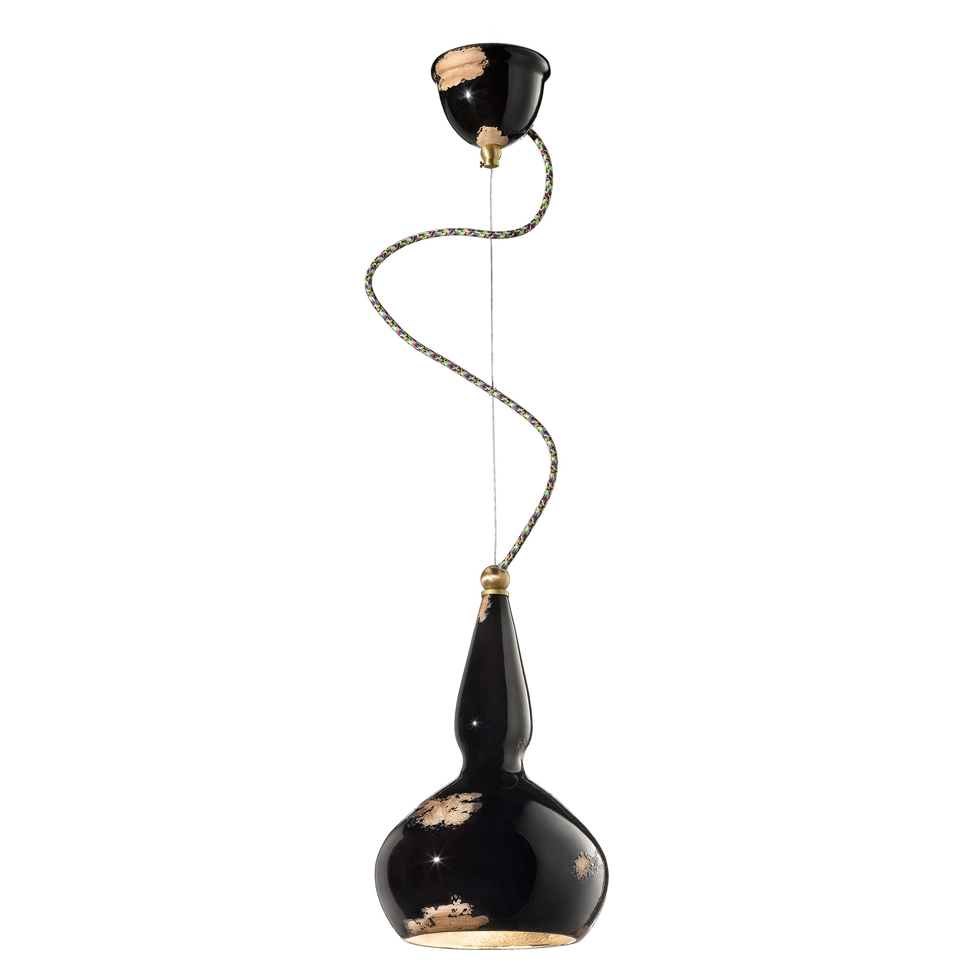 Ferroluce Hængelampe Alpha Vintage Sort ∅ 19 cm