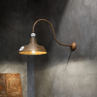 Ferroluce Væglampe <strong>Grunge</strong>  Vintage Hvid