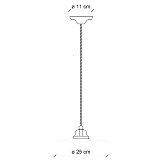 Ferroluce Hængelampe B&W Sort, Hvid ∅ 25 cm-2