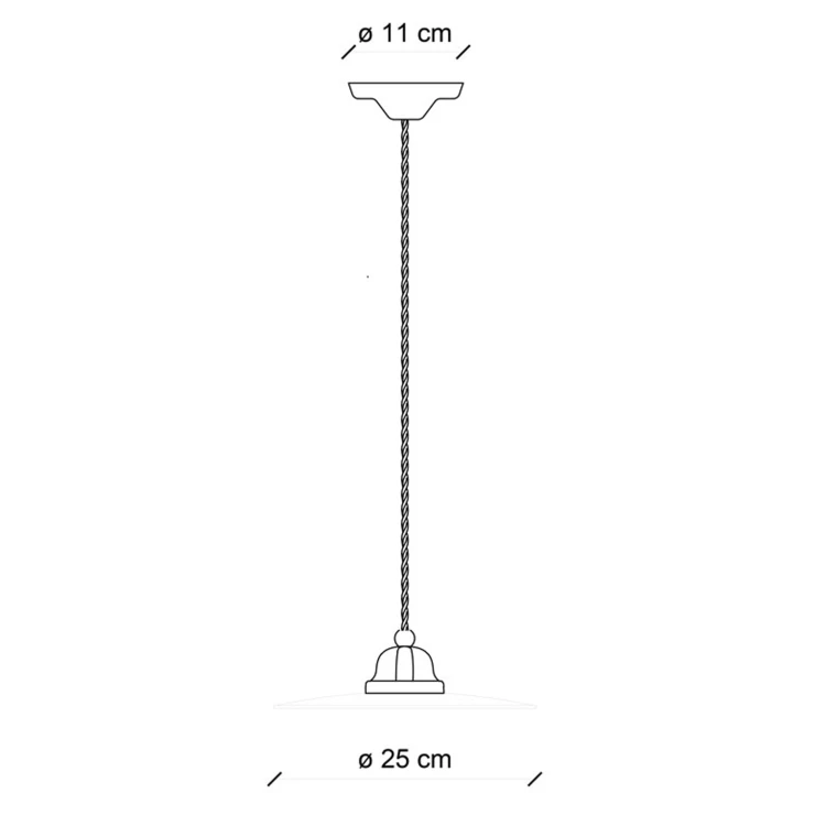 Ferroluce Hængelampe B&W Sort, Hvid ∅ 25 cm-1