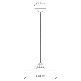 Ferroluce Hængelampe B&W Sort, Hvid ∅ 30 cm-2