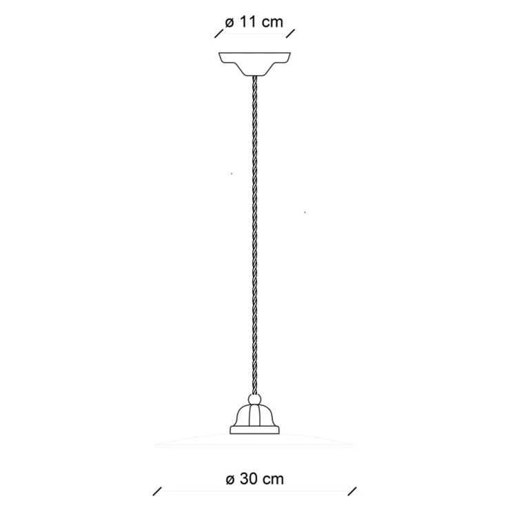 Ferroluce Hængelampe B&W Sort, Hvid ∅ 30 cm-1