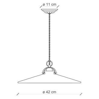 Ferroluce Hængelampe B&W Hvid Emalje ∅ 42 cm-2