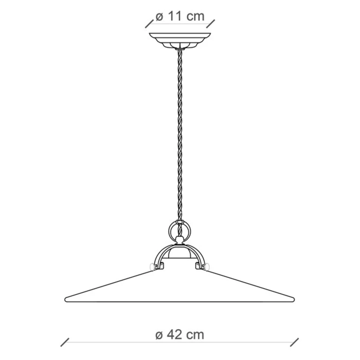 Ferroluce Hængelampe B&W Hvid Emalje ∅ 42 cm-1