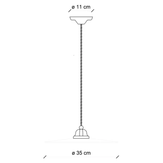 Ferroluce Hængelampe B&W Sort, Hvid ∅ 35 cm-2