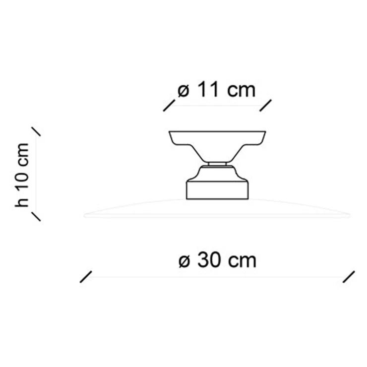 Ferroluce Loftlampe B&W Sort, Hvid ∅ 30 cm-1