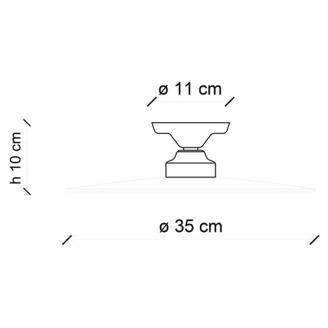 Ferroluce Loftlampe B&W Sort, Hvid ∅ 35 cm-2