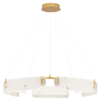 Nova Luce Hængende Lampe Ø 93 cm <strong>Aider</strong>  Guld, Beige Mat