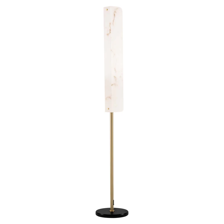 Nova Luce Gulvlampe Aider Guld, Beige Mat-1