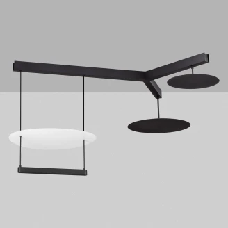 Nova Luce Hængende Lampe 150 cm Diona Sort, Hvid Mat