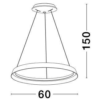 Nova Luce Hængende Lampe Ø 60 cm Ormi Kaffe Mat-2