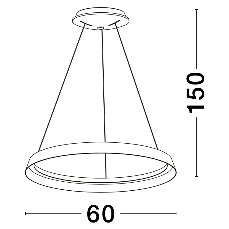 Nova Luce Hængende Lampe Ø 60 cm Ormi Kaffe Mat-1