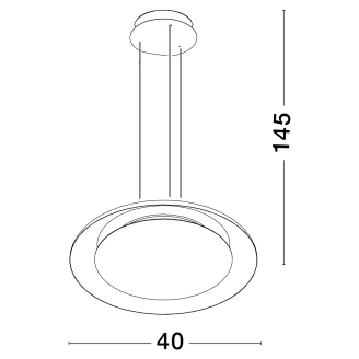 Nova Luce Hængende Lampe Ø 40 cm Epos Sort, Guld Mat-2