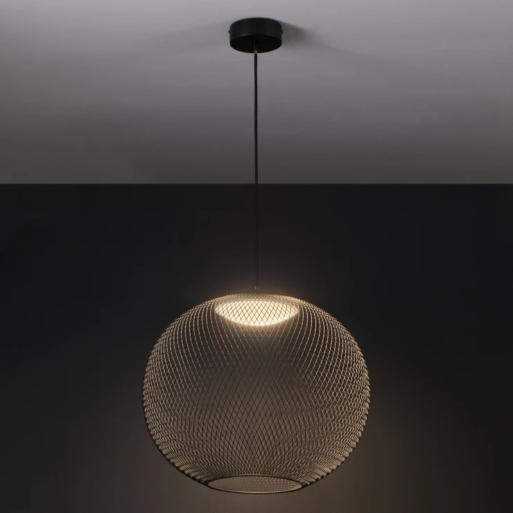 Nova Luce Hængende Lampe Ø 50 cm Kinetic Sort Mat-0