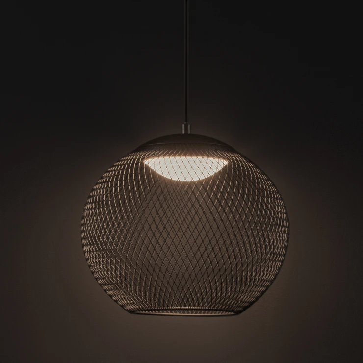 Nova Luce Hængende Lampe Ø 30 cm Kinetic Sort Mat-0