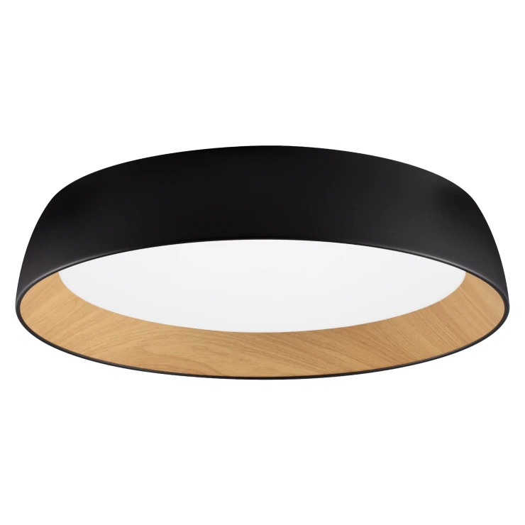 Nova Luce Loftlampe Ø 60 cm Sigi Sort, Træ Mat-1