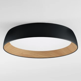 Nova Luce Loftlampe Ø 60 cm Sigi Sort, Træ Mat