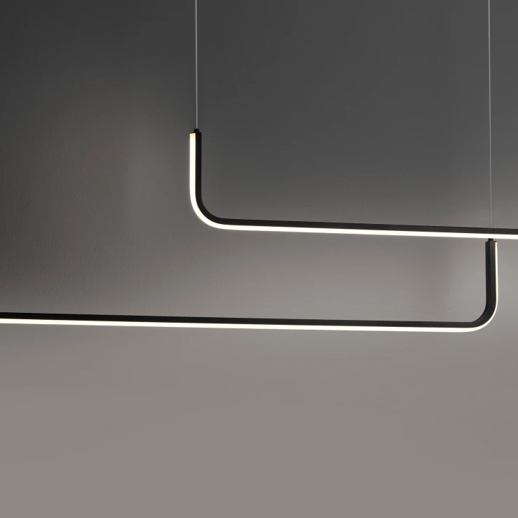 Nova Luce Hængende Lampe 120 cm Strita Sort Mat-0