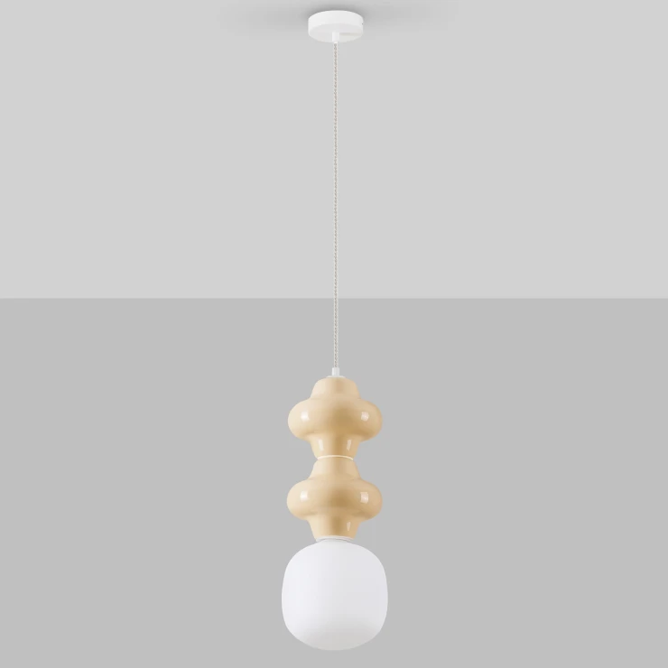 Nova Luce Hængende Lampa 2 st Clio Beige Blank-0