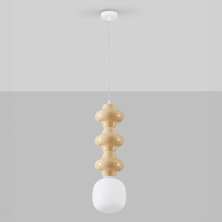 Nova Luce Hængende Lampa 3 st Clio Beige Blank-0