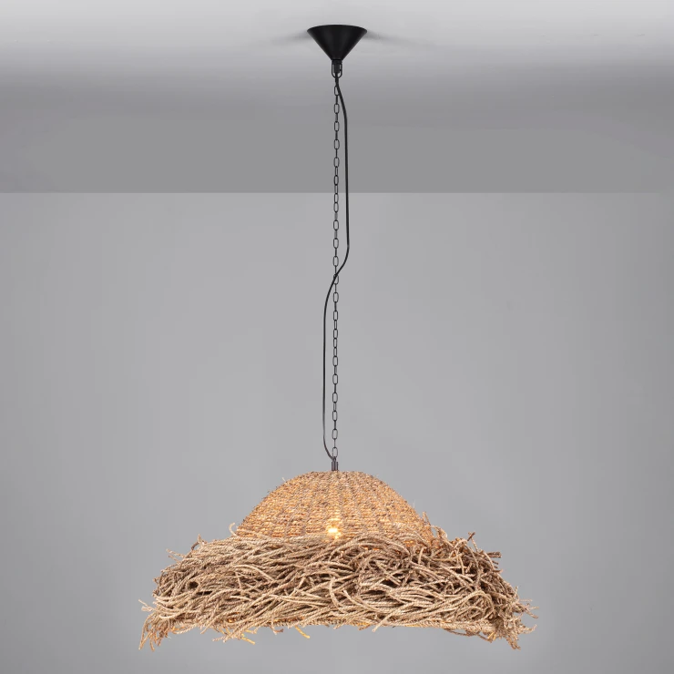 Nova Luce Hængende Lampa Ø 86 cm Natu Beige Matt-0