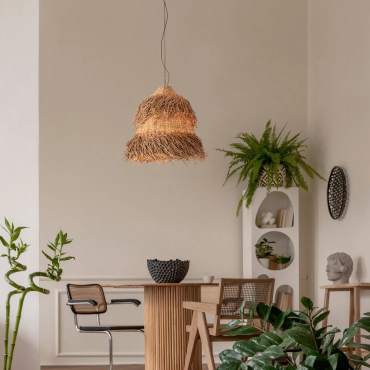 Nova Luce Hængende Lampa Ø 80 cm Hay Beige Matt-1