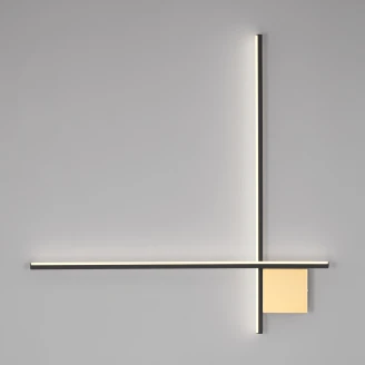 Nova Luce Væglampe 80 cm Cross Guld, Sort Matt