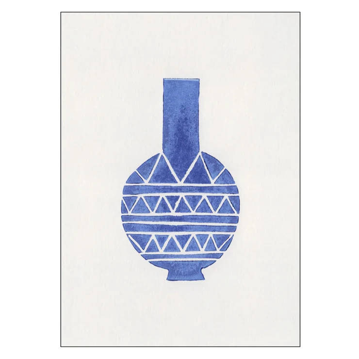 Poster Alisa Galitsyna Linocut Vase #8 30x40 cm-0