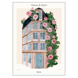 Poster PSTR Studio Matos Maison de fleurs Paris 50x70 cm