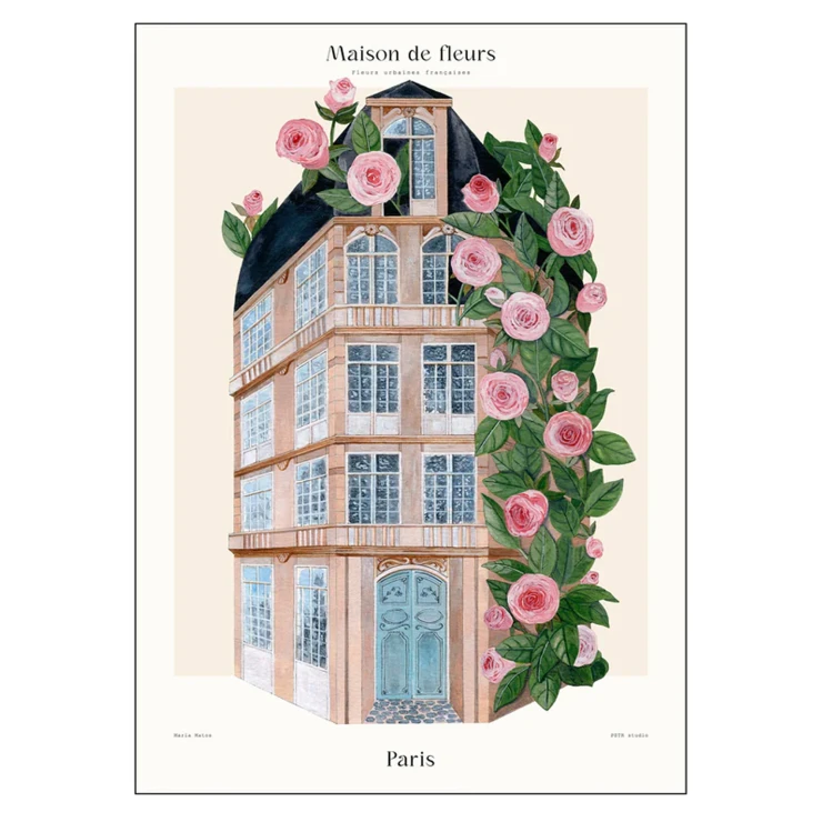 Poster PSTR Studio Matos Maison de fleurs Paris 50x70 cm-0