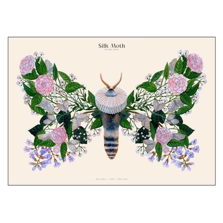 Poster PSTR Studio Matos Silk Moths no. 12 30x40 cm-0