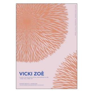 Poster VICKI ZOÉ Flower Salmon Rose 50x70 cm