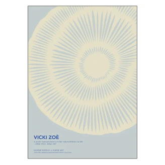 Poster VICKI ZOÉ The Uniqueness of you Light Blue Cream 30x40 cm