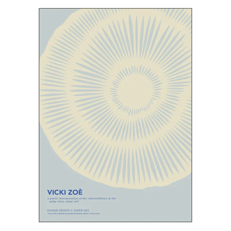 Poster VICKI ZOÉ The Uniqueness of you Light Blue Cream 30x40 cm-0