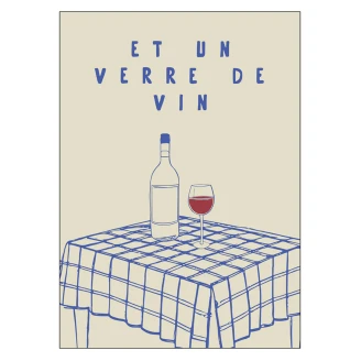 Poster Permild & Rosengreen Et Un Verre de Vin 50x70 cm