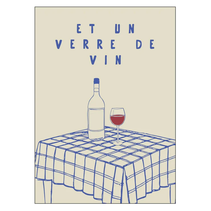 Poster Permild & Rosengreen Et Un Verre de Vin 50x70 cm-0