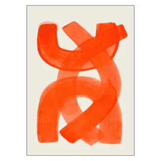 Poster Ejaaz Haniff Orange Strokes 30x40 cm