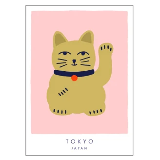 Poster Maren Gross Maneki Neko A Lucky Cat 30x40 cm